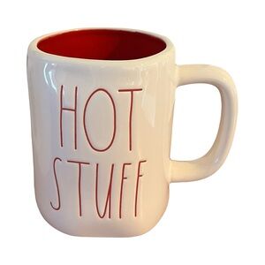 Rae Dunn Artisan by Magenta ‘Hot Stuff’ Cream Mug with Red Interior